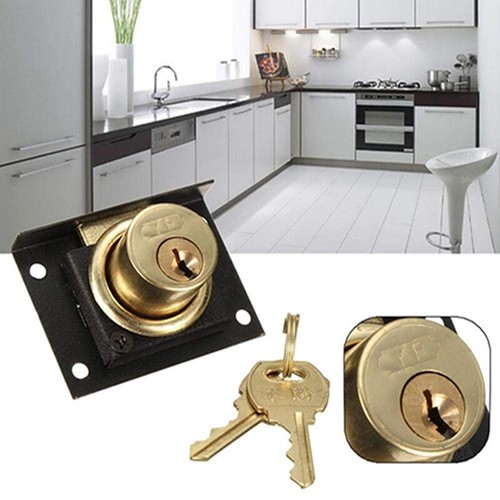 Practical Copper Core Lock Key Desk Drawer Cabinet Door Lock