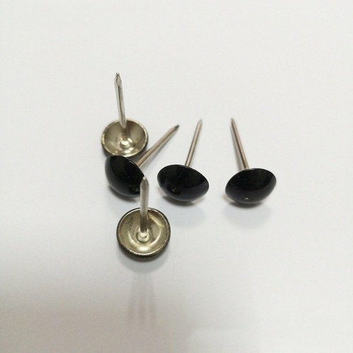 200x 11mm Light Black Upholstery Nails Furniture Studs/Tacks/Pins