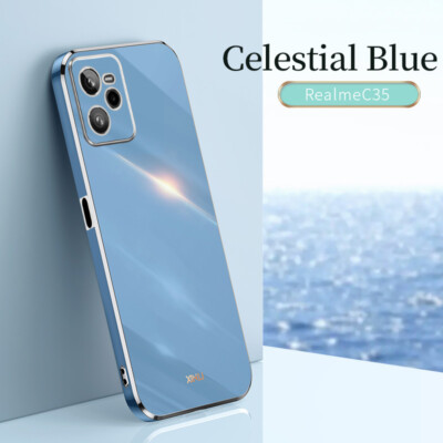 For Oppo Realme C35 C31 C17 C21Y Shockproof Plating Silicone Soft Case TPU Cover