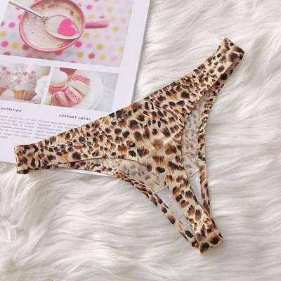Leopard print sexy thong women hot charming cute traceless Leopard print #P