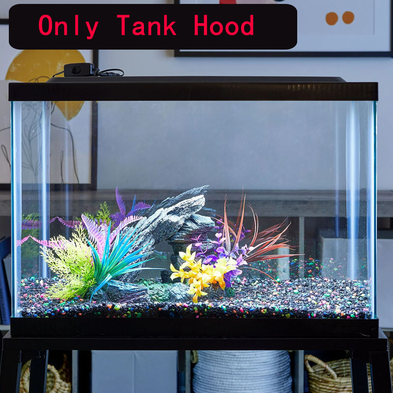 20 Gallon Fish Tank Hood Aquariums with LED Light Lightweight design Home Office