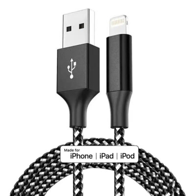 Braided USB Cable For iPhone 5 6 7 8 11 12 XR X Lot Fast Charger Charging Cord