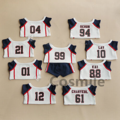 Kpop Star EXO Chan yeol SeHun KAI LAY Doll Clothing Clothes Rugby Outfit Cute