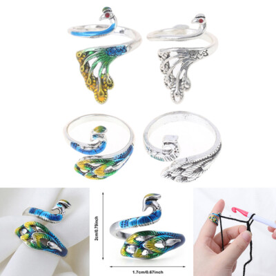 Peacock Shape Knitting Loop Crochet Ring Sewing Accessories Yarn Guides Handm`NG