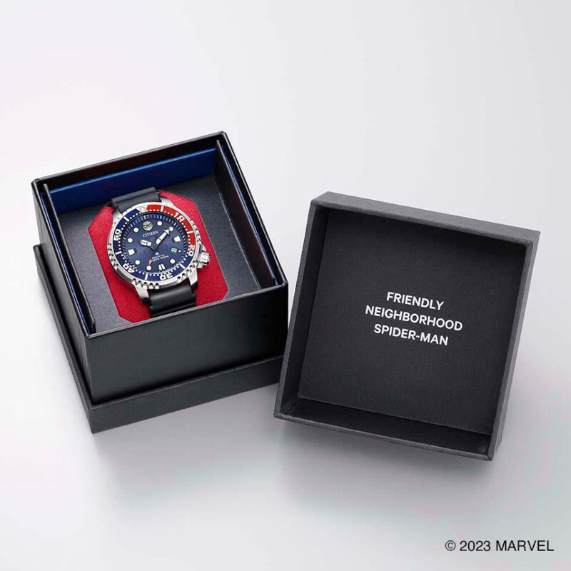 Pre-owned Citizen Promaster Bn0250-07l Marvel Spider-man Pepsi Solar Men Watch Special Box