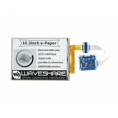 Waveshare 10.3inch E-lnk Display e-Paper Hat for RPI 1872×1404 USB/SPI/I80/I2C