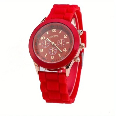 Montre Couleurs Quartz Silicone Femme Fille Tendance Bracelet Bijoux Idée Cadeau