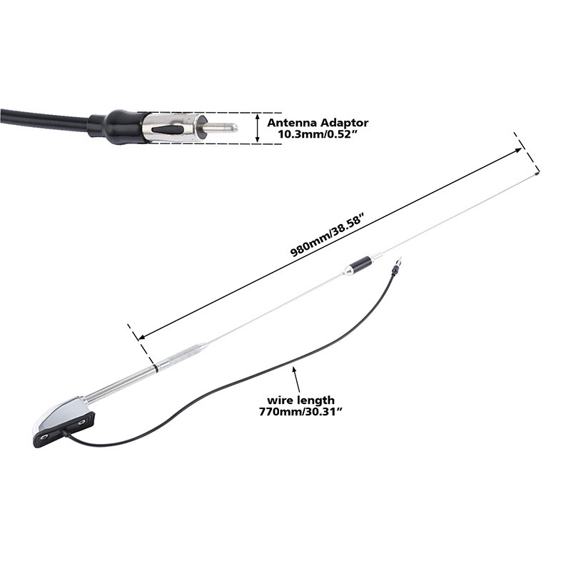 2PCS Antenna Audio Comfort Navi Fit For Honda Goldwing GL1800 2001-2017 Chrome
