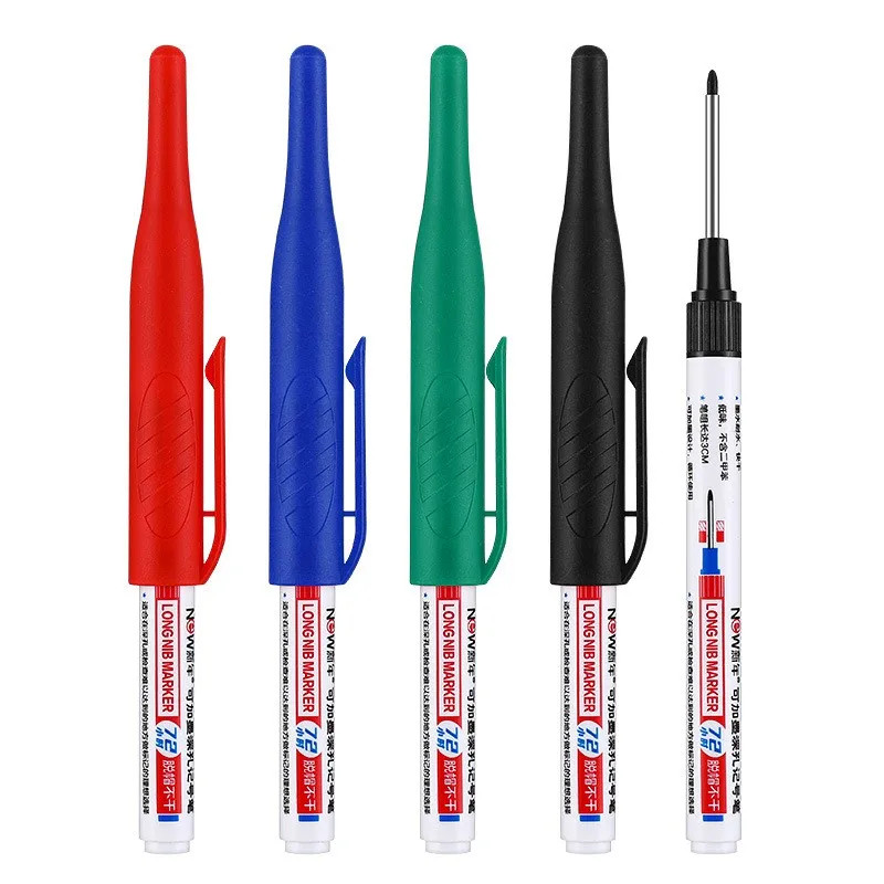 4Pcs/Set Long Nib Head Markers 30Mm Deep Hole Multi-Purpose Perforating Pen for