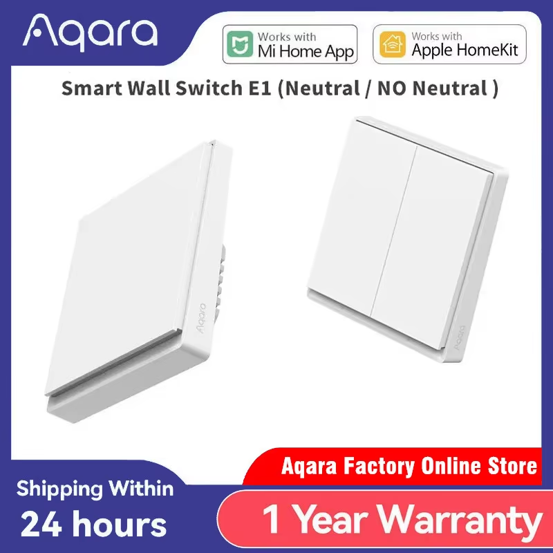 New Smart Wall Switch E1 Zigbee 3.0 Wireless Light Switch Key No / With Neutral