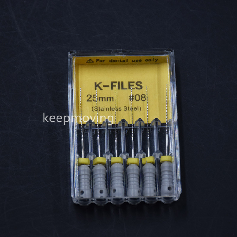 Dental K-File 25mm Endodontic Instruments Hand Use Root Canal File #15-40