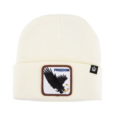 

Шапка GOORIN BROS Hats Animals Beanie With Lapel Beanie Falco Freedom C, Белый