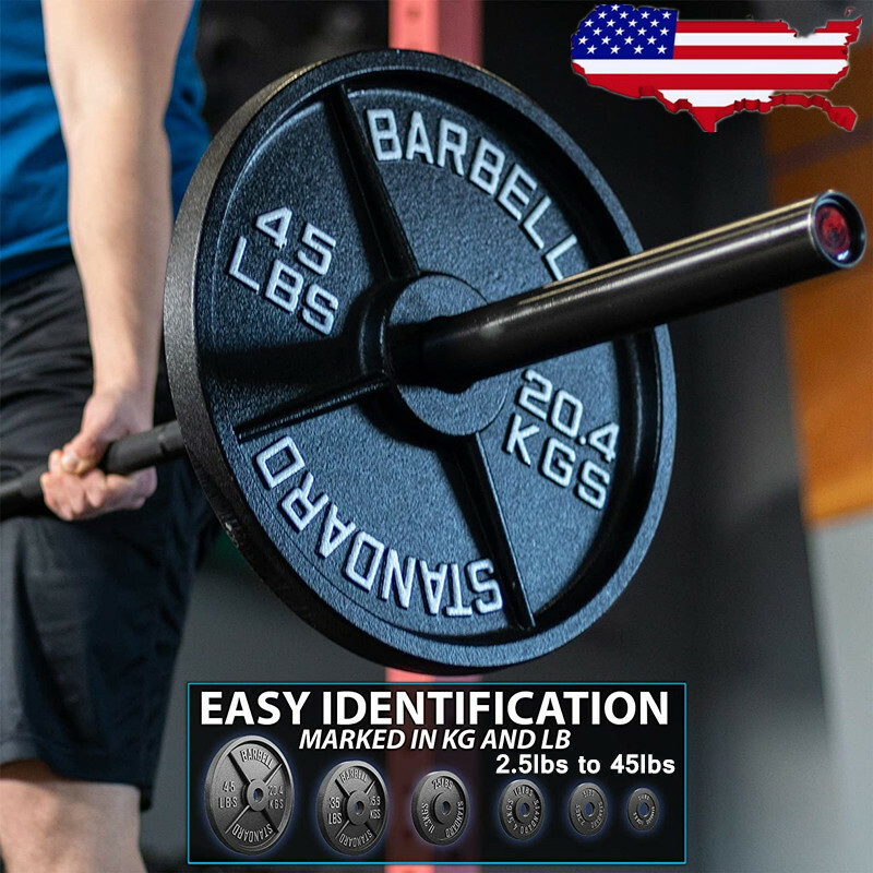 Olympic 2-inch Weight Plates , Single Or Pair (2.5lbs To 45lbs)