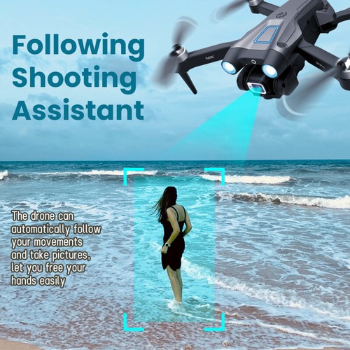 2024 New RC Drone With 4K HD Dual Camera FPV WIFI Foldable Quadcopter +3 Battery