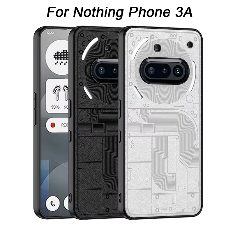 Luxury Painted Leather Soft Case For Nothing Phone 3A Back Light Precision Hole