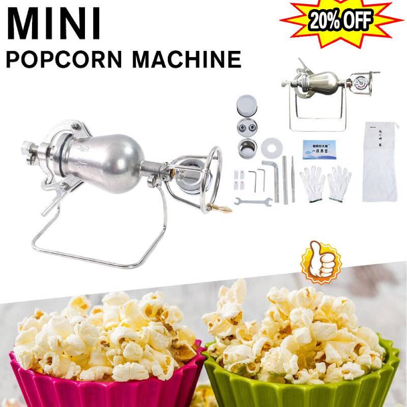 Mini Popcorn Maker Hand-cranked Cannon Corn Popper -Corn Puffing Machine 8