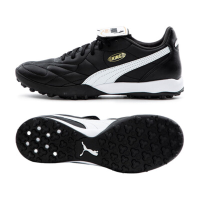 Puma King Top TT 107417-01 Black Mens Futsal Shoes Soccer Football Boots