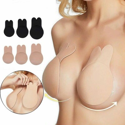 Women Best Invisible Rabbit Brassy Tape Breast lift Lifting Bra Silicone Nipple