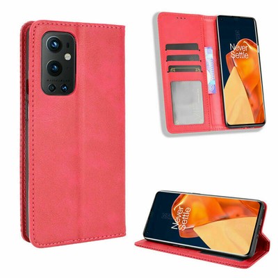 For OnePlus 9/9 Pro Leather Phone Protective Case Simple Phone Holder Flip Cover