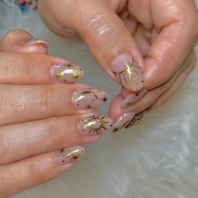 Gush Beauty Press On Nails | Reusable Extensions | Artificial Nails 24 Set c143