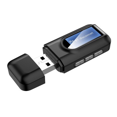 Bluetooth 5.0 Sender und EmpfäNger, 2 im 1 Funkadapter mit LCD Anzeige 3,5 8845
