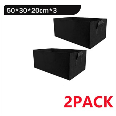 2 Pk Plant Grow Bags Fabric Pot Nursery Soil Bag with Handles Thickened Nonwoven