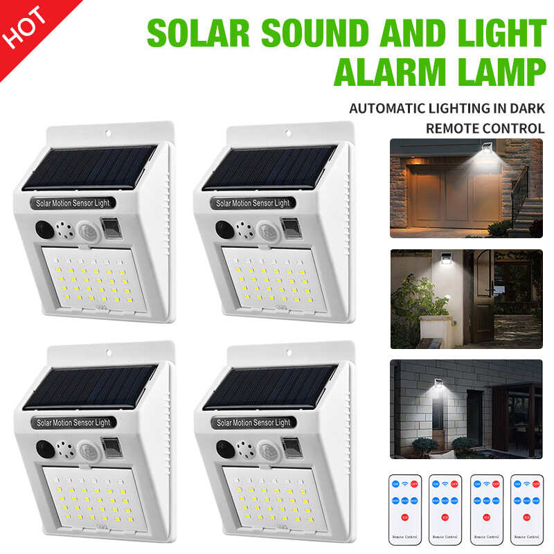 Wireless Solar Home Security Alarm System Garden Infrared Motion Sensor Detector