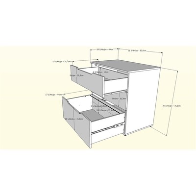 Nexera 600344 Arobas 3Drawer Storage and Filing Cabinet Bark Grey