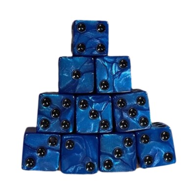 16mm Six Sided Dices Colorful Acrylic Game Dices Classroom Teaching Dices Set