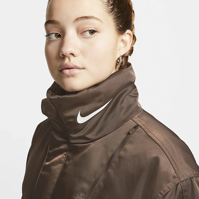 Pre-owned Nike Damen Jacke Synthetic-fill Parka Dx1799-237 Mantel Warm Gefüttert Neu M In Braun