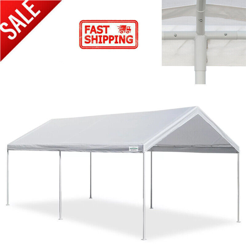 10'x20' Carport Shelter Domain Basic Metal Frame Outdoor Din