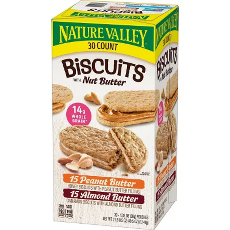 Nature Valley Biscuit Sandwich, Variety Pack 30 Ct -  FREE S