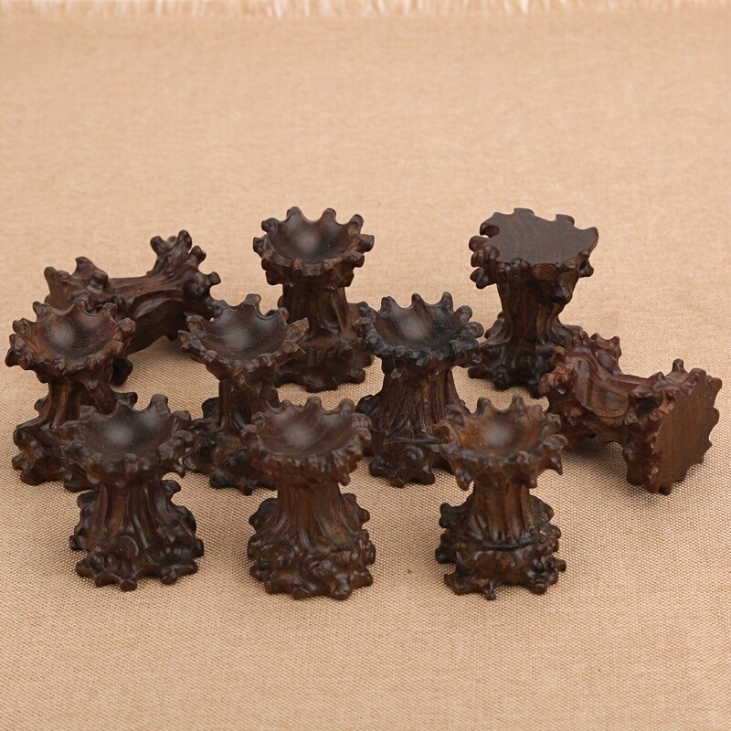 1X Wood Root Shape Pedestal Base Bracket Crystal Ball Display Stand Home Decor