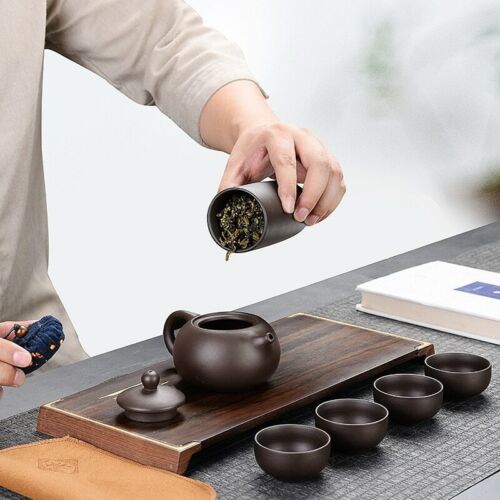 Tea Set Clay Ceramic Teapot Chinese Yixing Pot Cups Traditional Serving Handmade