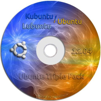Ubuntu Linux 12.04 Three Pack - Ubuntu 12.04, Kubuntu 12.04, and Lubuntu 12.04 o