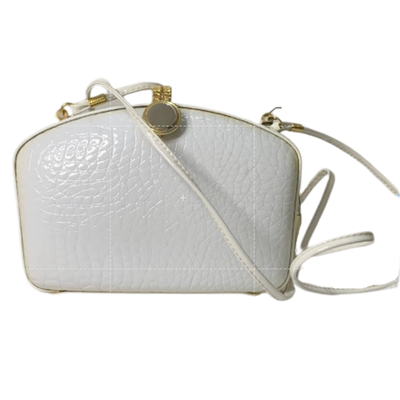 Elka Fashion Vintage Purse Hard-shell Clamshell Design With Crossbody Strap