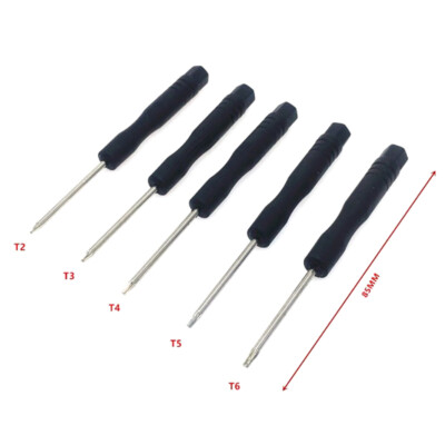 5pcs/set T2 T3 T4 T5 T6 Repair Precision Tool Kit Torx Screwdrive RUFFAUX.ou