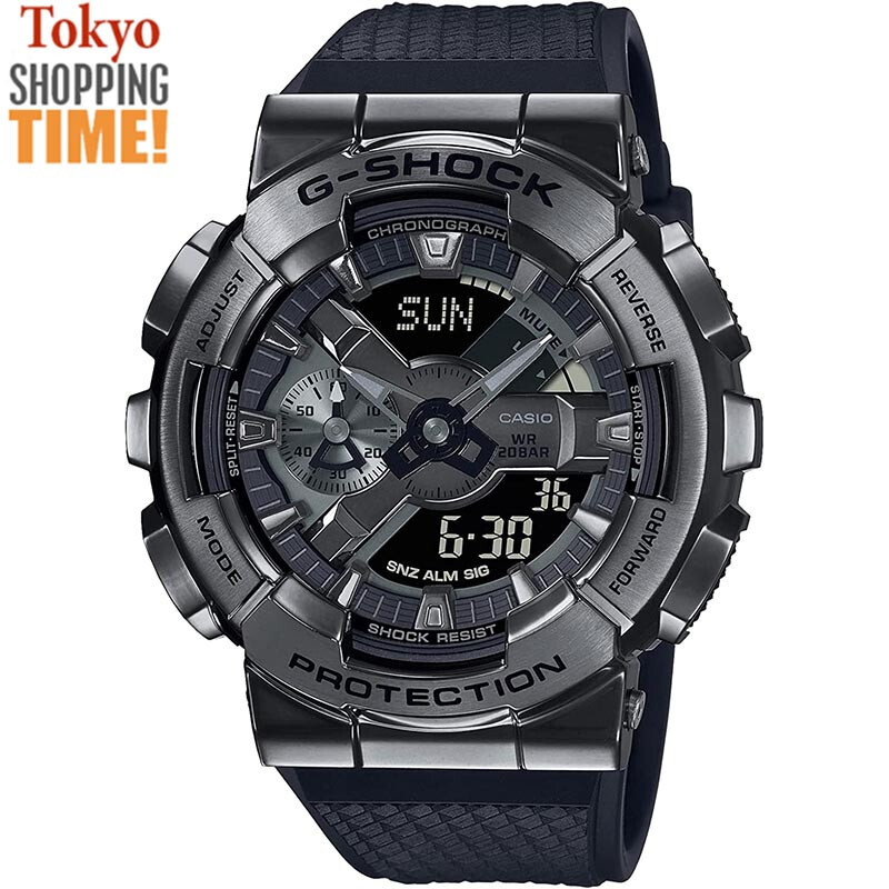Pre-owned Casio G-shock Gm-110bb-1ajf Blackout Metal Case Analog Digital Men Watch Limited