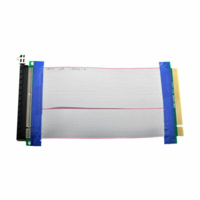 PCI-E Express 16X to 16x Riser Extender Card with Molex IDE Power & Ribbon Cable
