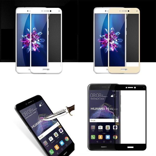 PROTECTOR COMPLETO PANTALLA DE CRISTAL TEMPLADO PARA HUAWEI P8 LITE 2017