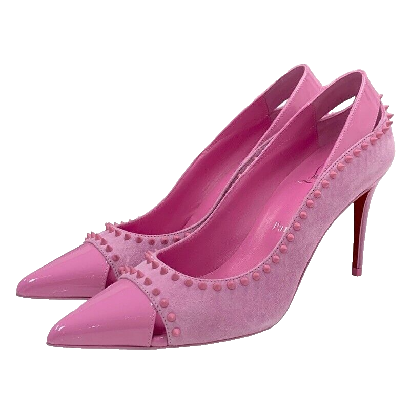 クリスチャンルブタン DUVETTE SPIKES 85 Christian Louboutin DUVETTE SPIKES 85 pumps suede pink studs