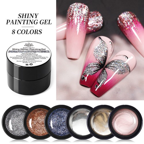 Glitter Metallic Nail Art