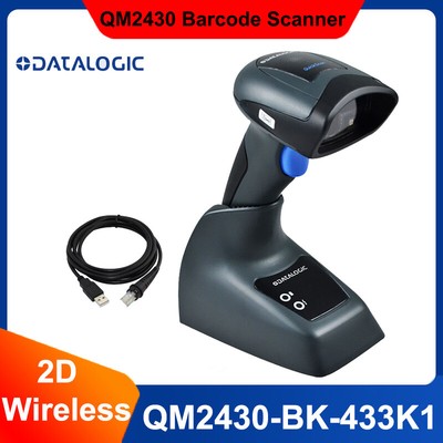 Datalogic QM2430-BK-433K1 Wireless 2D USB Barcode Scanner with Charging Base