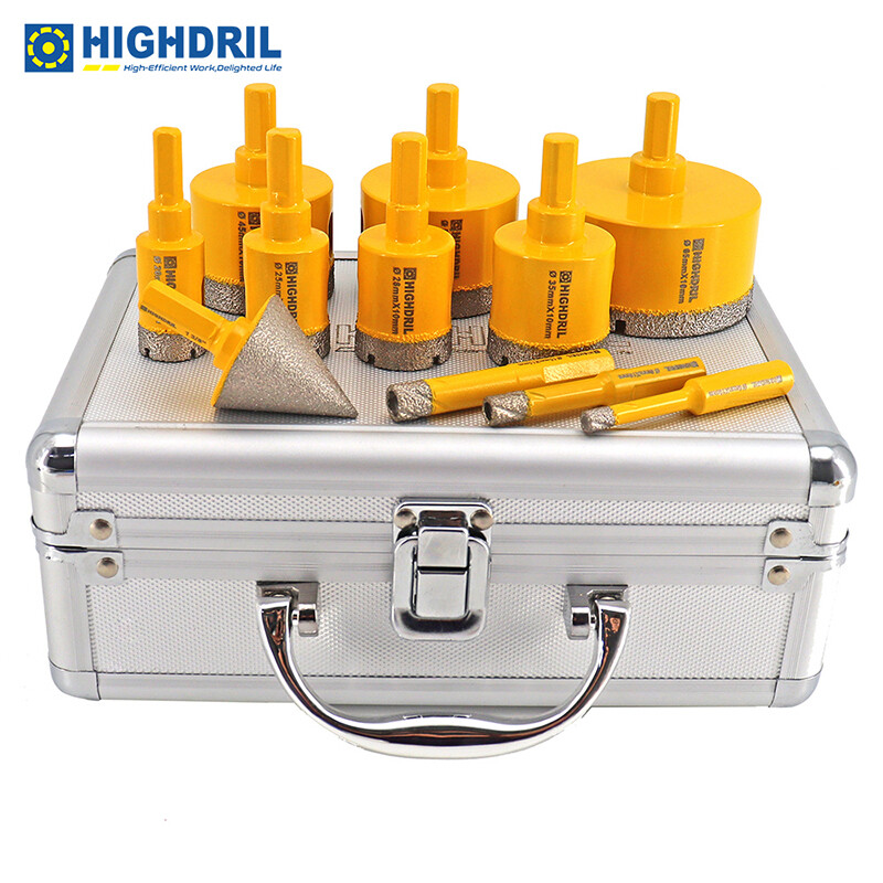 Tile Hole Saw Kit Diamond Drilling Bits Granite Ceramic Cutter Tool 11pcs/box