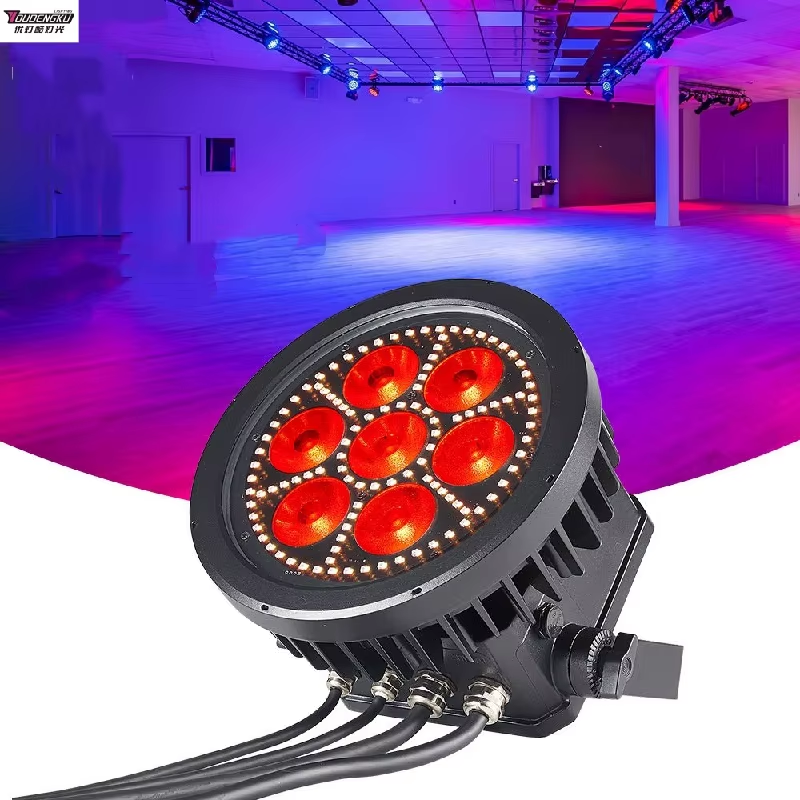 2 pieces IP65 7x40W 4in1 RGBW 4 in 1 Waterproof LED Par Light for Stage Spot Lig