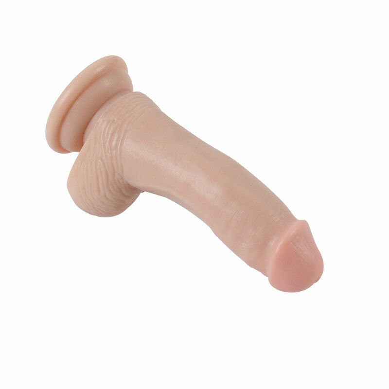 6.3" Silicone Realistic Dildo Suction Cup Anal Vagina Sex Toy for Women Flesh