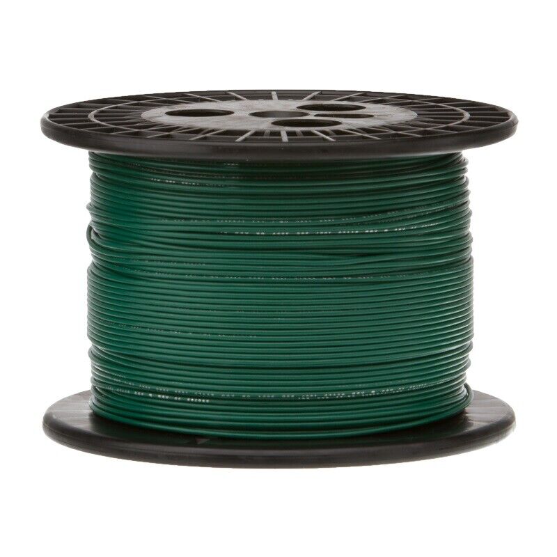 22 Awg Stranded Hook Up Wire, Green, 250 Ft, 0.051" Dia, Ul1061, 300v