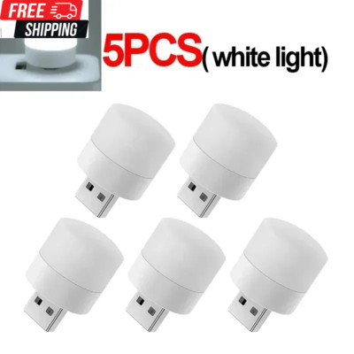 50-1PCS USB Night Light Mini LED Night Light USB Plug Lamp Power Bank Charging