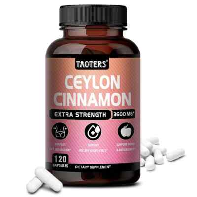 Ceylon Cinnamon Capsules 3600mg Maximum Blood Sugar Support