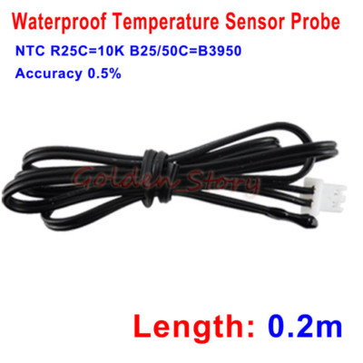 Waterproof Temperature Sensor Temp Probe Detector Thermistor NTC 10K B3950 0.5%